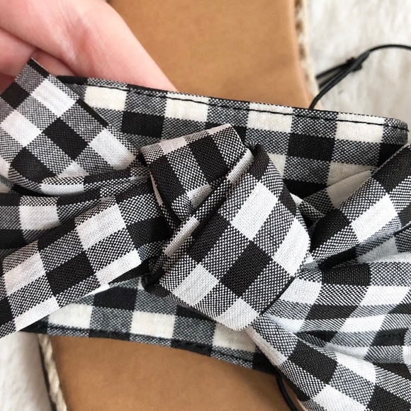 SOLD LOFT Outlet | Gingham Bow Slide Sandals *NWT* - Picture 11 of 11